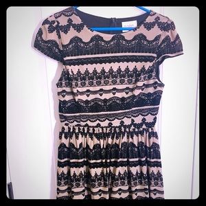 EUC Black and Tan Moon dress, size Medium